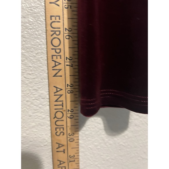 Spanx Velvet Leggings Womens XSmall Burgundy Red Velour Pull On Pants 2070 NEW - Picture 5 of 6
